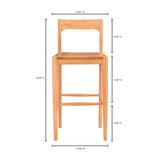 Owing Natural Oak Barstool - Ornate Home