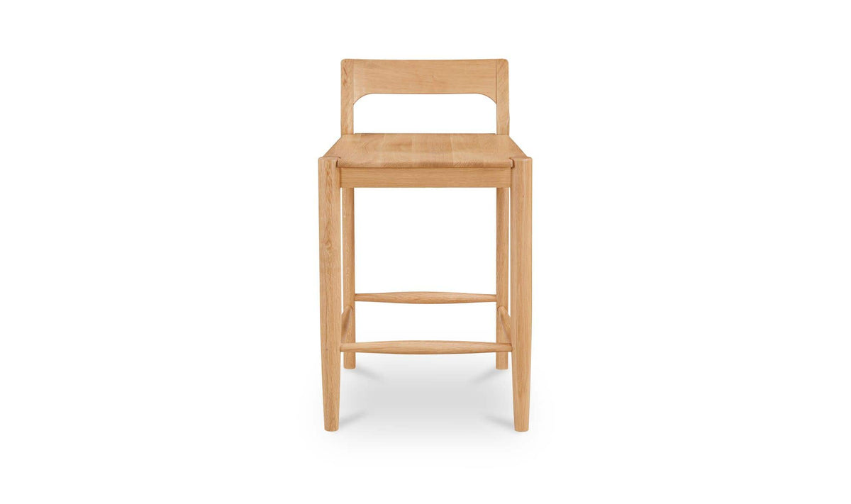 Owing Oak Counter Low Back Stool