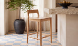 Owing Oak Counter Low Back Stool