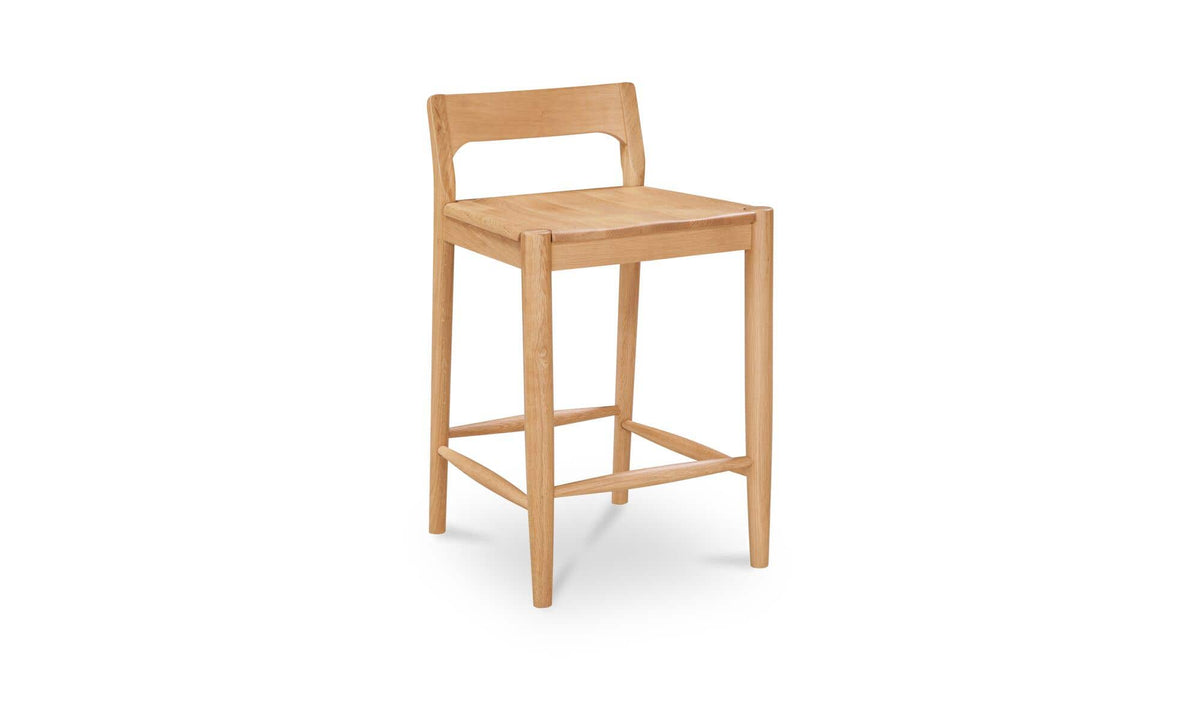 Owing Oak Counter Low Back Stool