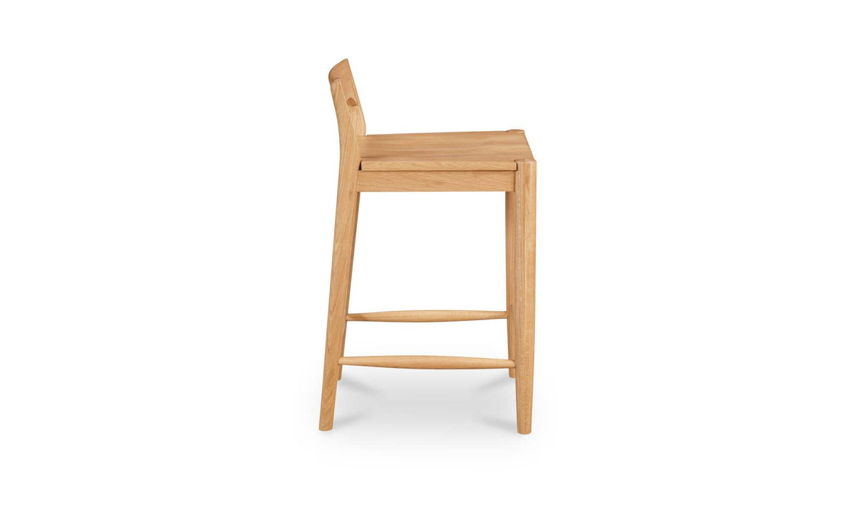 Owing Oak Counter Low Back Stool