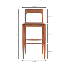 Owing Walnut Brown Barstool - Ornate Home