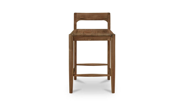 Owing Walnut Counter Low Back Stool
