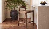 Owing Walnut Counter Low Back Stool