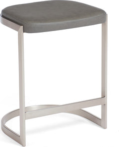 Oxford Davy's Grey Backless Counter Stool (Set of 2) - Ornate Home
