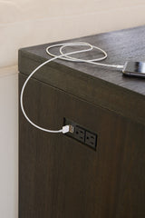 Oxford Gathering Table with USB/Power in Basalt Grey - Ornate Home