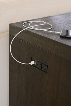 Oxford Gathering Table with USB/Power in Basalt Grey - Ornate Home