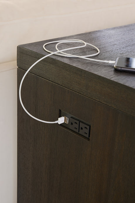 Oxford Gathering Table with USB/Power in Basalt Grey - Ornate Home