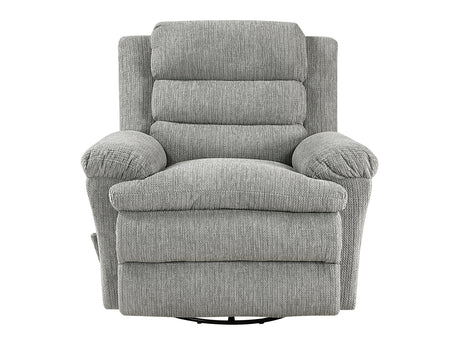 Oxford Gray Swivel Glider Reclining Chair - Ornate Home