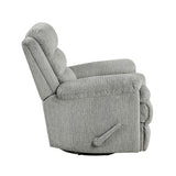Oxford Gray Swivel Glider Reclining Chair - Ornate Home