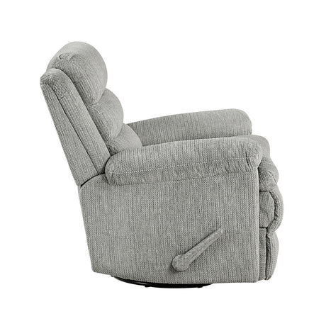 Oxford Gray Swivel Glider Reclining Chair - Ornate Home