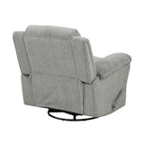 Oxford Gray Swivel Glider Reclining Chair - Ornate Home