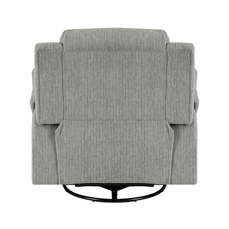 Oxford Gray Swivel Glider Reclining Chair - Ornate Home