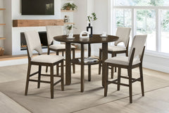 Oxford Light Beige/Oak Counter Height Chair - Ornate Home