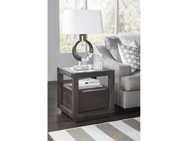 Oxford One Drawer End Table in Basalt Grey - Ornate Home