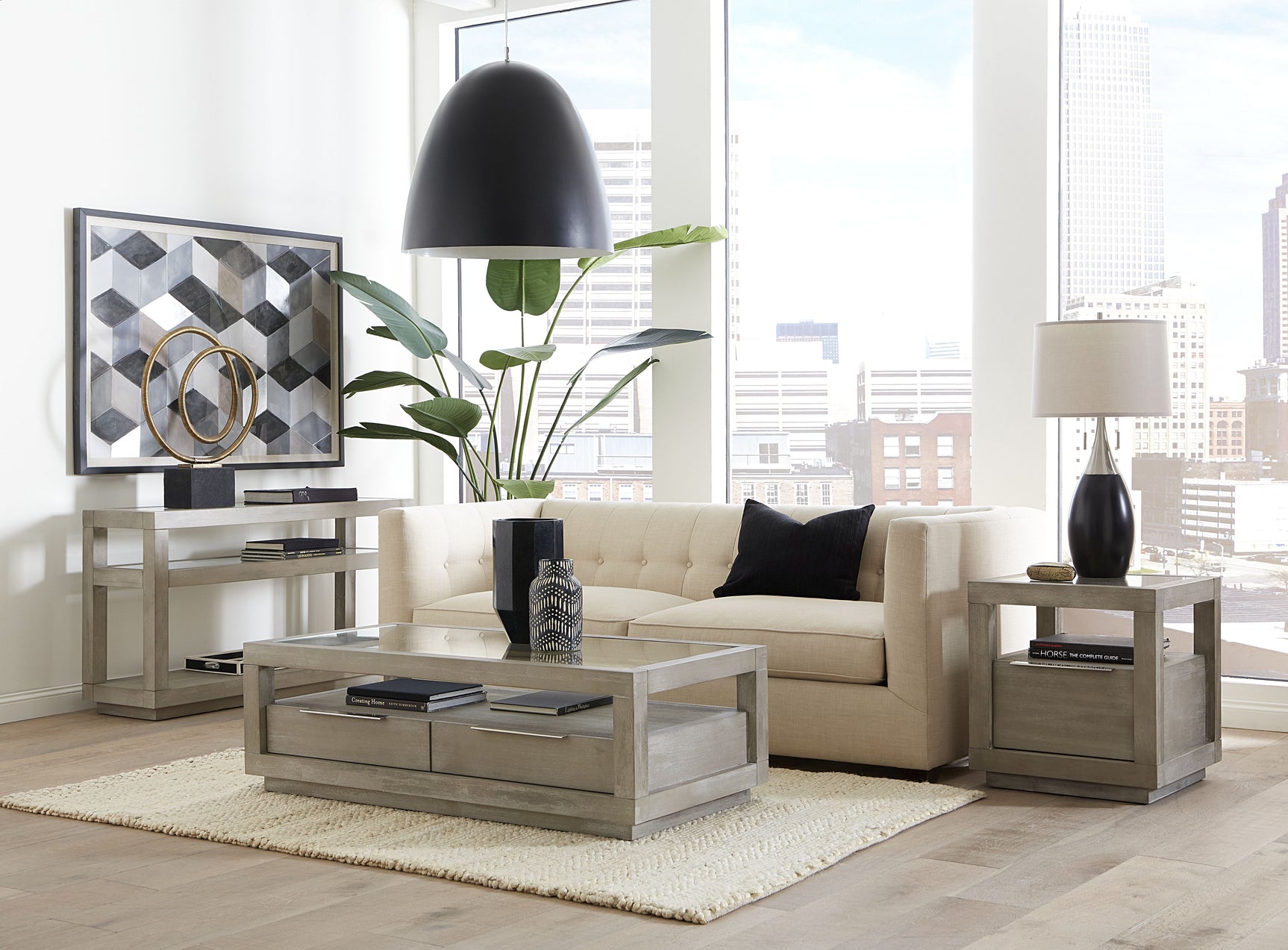 Oxford One-Drawer End Table in Mineral - Ornate Home