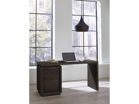 Oxford Single Pedestal Desk in Basalt Grey - Ornate Home