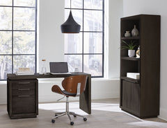 Oxford Single Pedestal Desk in Basalt Grey - Ornate Home