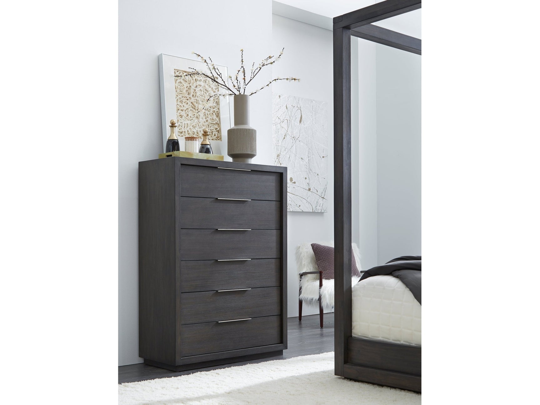 Oxford Six Drawer Chest in Basalt Grey - Ornate Home