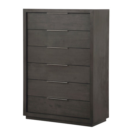 Oxford Six Drawer Chest in Basalt Grey - Ornate Home