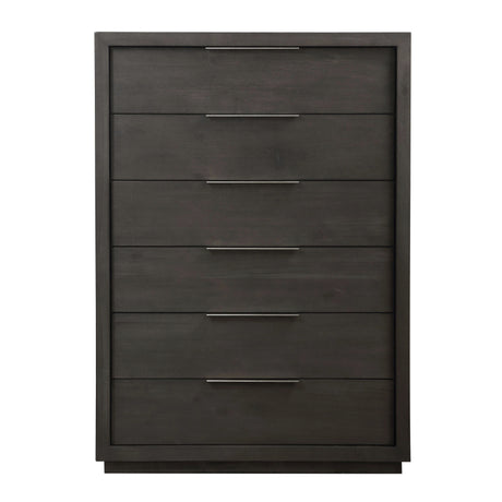 Oxford Six Drawer Chest in Basalt Grey - Ornate Home