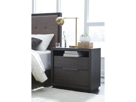 Oxford Two Drawer Nightstand in Basalt Grey - Ornate Home