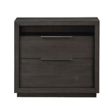 Oxford Two Drawer Nightstand in Basalt Grey - Ornate Home
