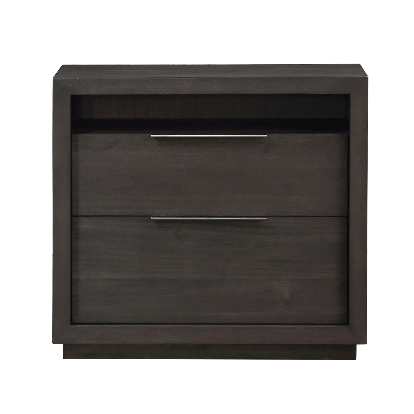Oxford Two Drawer Nightstand in Basalt Grey - Ornate Home
