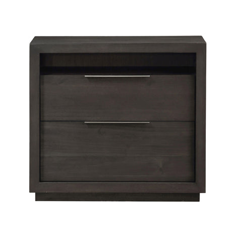Oxford Two Drawer Nightstand in Basalt Grey - Ornate Home