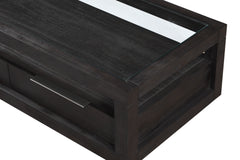 Oxford Two Drawer Rectangular Coffee Table in Basalt Grey - Ornate Home