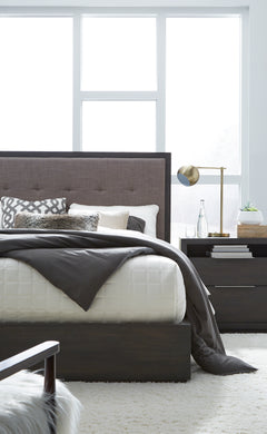 Oxford Upholstered Footboard Eastern King Storage Bed in Dolphin - Ornate Home