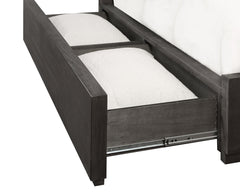 Oxford Upholstered Footboard Full Storage Bed in Dolphin - Ornate Home