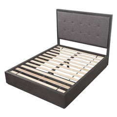 Oxford Upholstered Footboard Full Storage Bed in Dolphin - Ornate Home