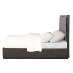 Oxford Upholstered Footboard Queen Storage Bed in Dolphin - Ornate Home