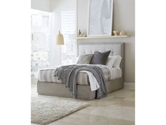 Oxford Upholstered Footboard Queen Storage Bed in Mineral - Ornate Home