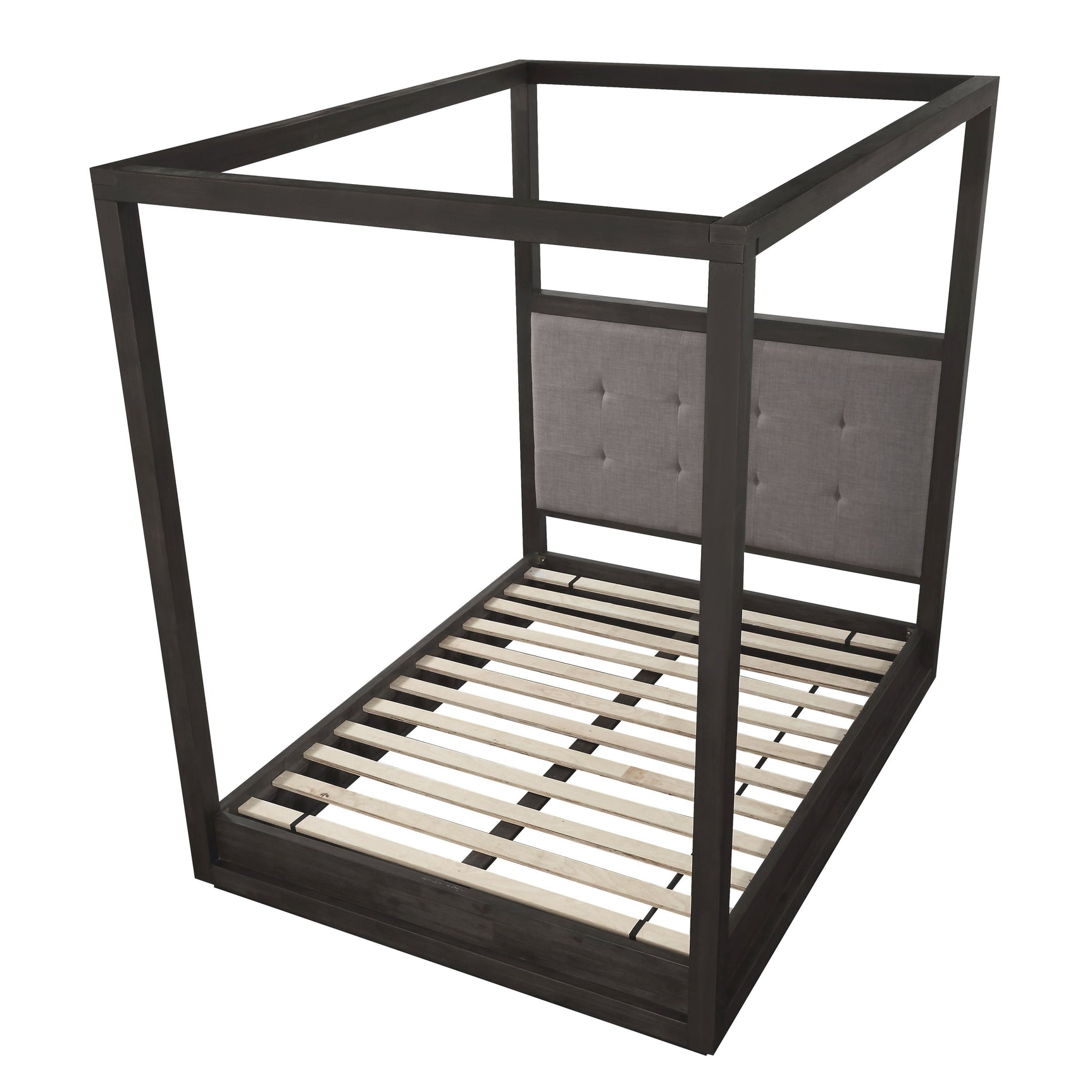 Oxford Upholstered Full Canopy Bed in Dolphin - Ornate Home