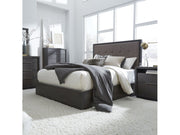 Oxford Upholstered Platform Bed in Dolphin (67") - Ornate Home