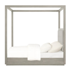 Oxford Upholstered Queen Canopy Bed in Mineral - Ornate Home