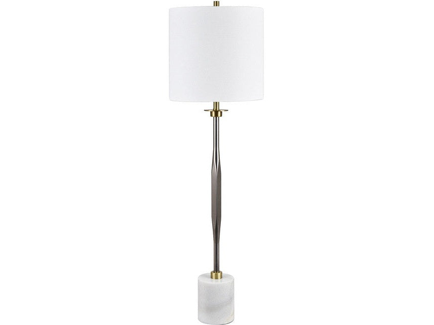 Oxley Silver/White Buffet Lamp (Set of 2) - Ornate Home