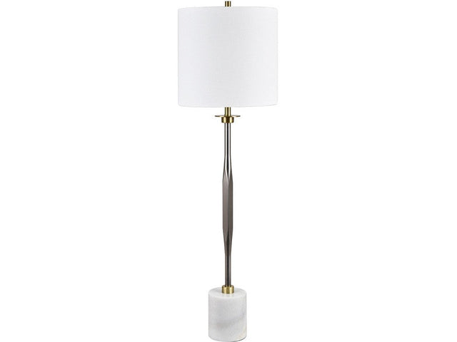 Oxley Silver/White Buffet Lamp (Set of 2) - Ornate Home