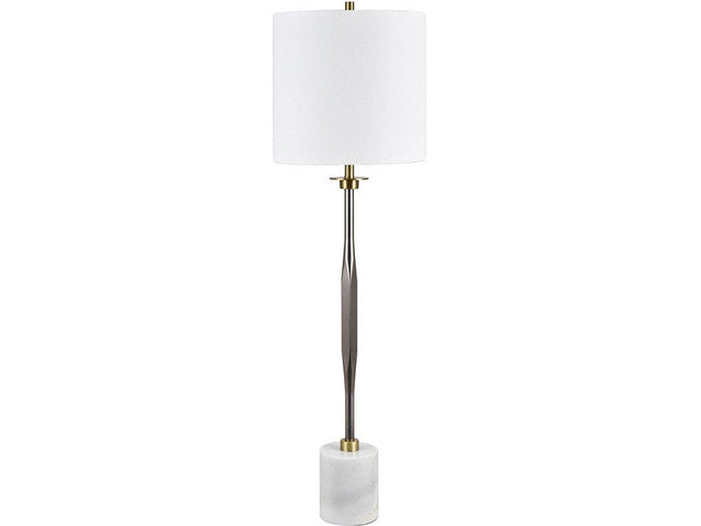 Oxley Silver/White Buffet Lamp (Set of 2) - Ornate Home