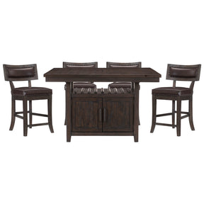 Oxton Cherry 5pc Dining Set - Ornate Home