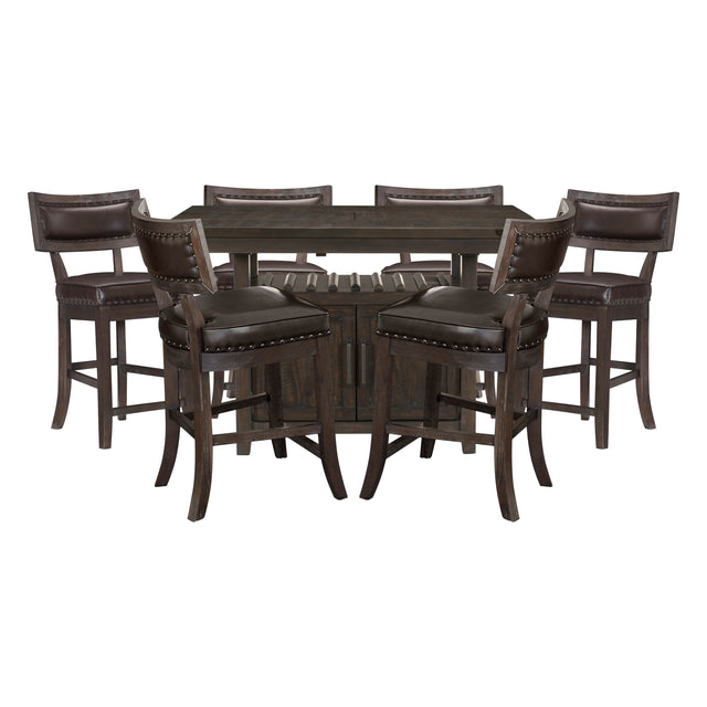 Oxton Cherry 7pc Dining Set - Ornate Home
