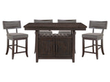 Oxton Dark Cherry / Espresso 5-piece Dinig Table Set - Ornate Home