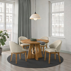 Ozark Walnut Round Dining Table - Ornate Home