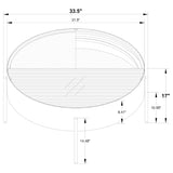 Ozella Sandy Black Round Coffee Table with Hidden Storage - Ornate Home