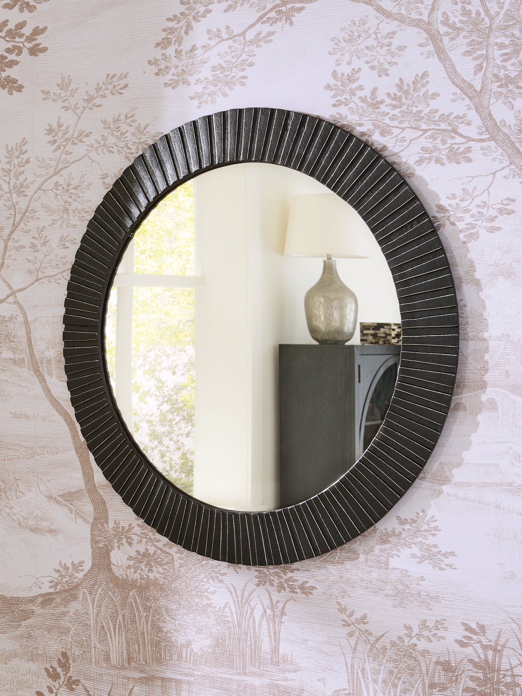 Ozias Black Accent Mirror - Ornate Home