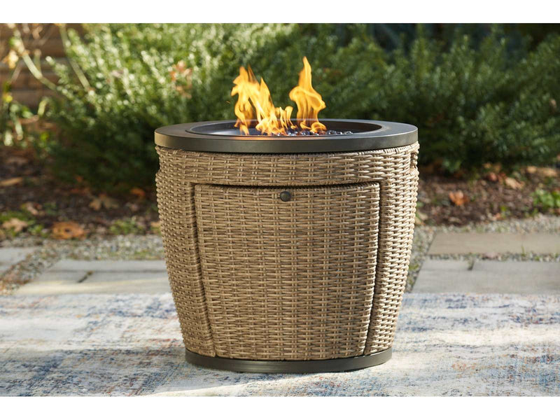 Malayah Brown Fire Pit - Ornate Home