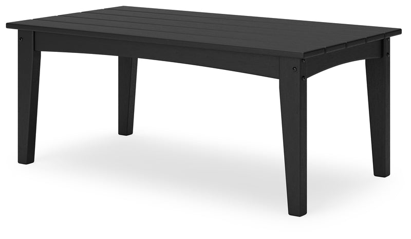 Hyland wave Black Outdoor Coffee Table - Ornate Home