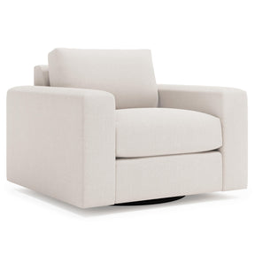 Vaughn Ivory Swivel Chair Without Pillows